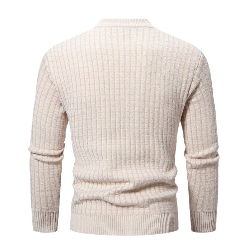 Lightweight knitted pullover for men with textured design Chic and Style