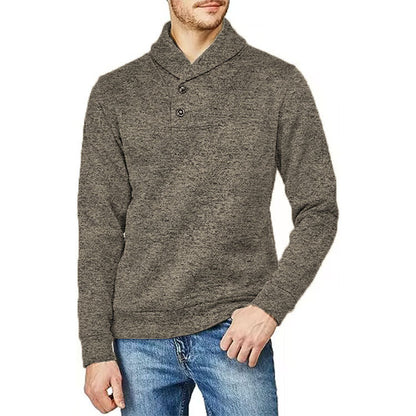 Pull homme avec col montant et détail de bouton Chic und Stil