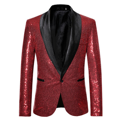Blazer élégant pour hommes en sequins au coupe moderne Chic und Stil
