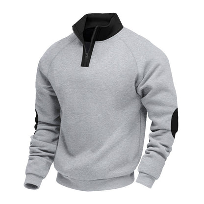 Sweatshirt pour hommes avec col montant et fermeture éclair Chic und Stil