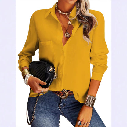 Chemise à manches longues décontractée classique pour femme Chic und Stil