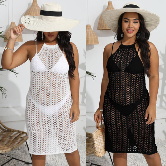 Femmes Élégant Serviette de Plage en Crochet Robe Chic und Stil