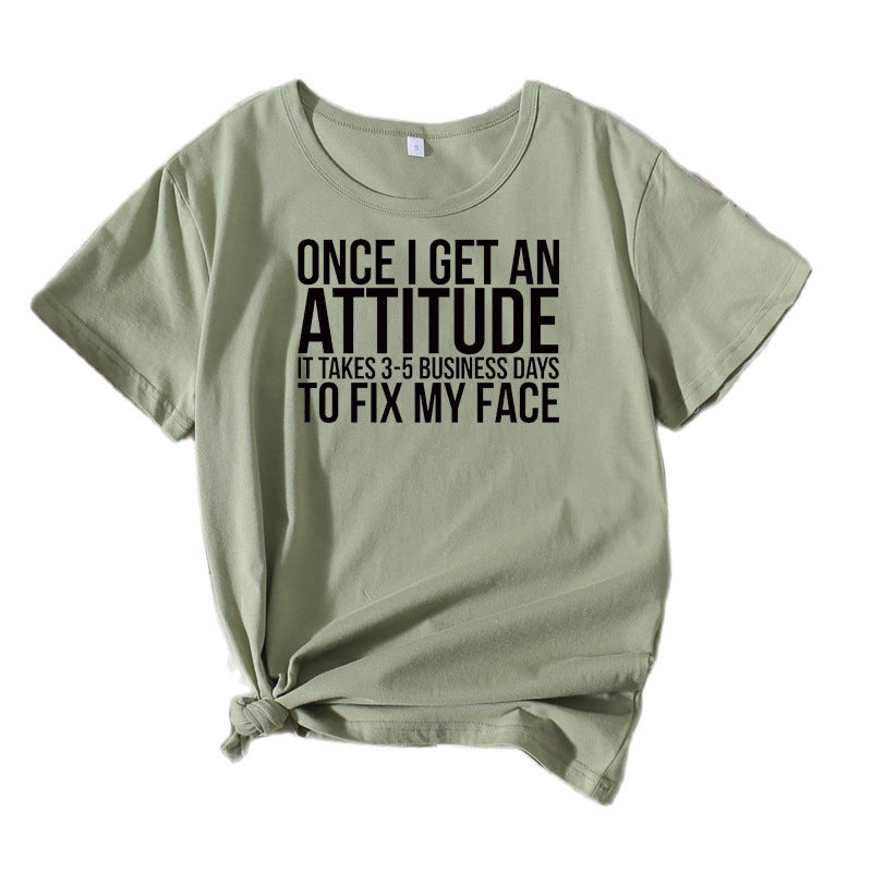 Dames Casual Attitude Statement T-shirt Chic und Stil