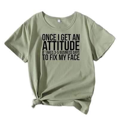 Dames Casual Attitude Statement T-shirt Chic und Stil