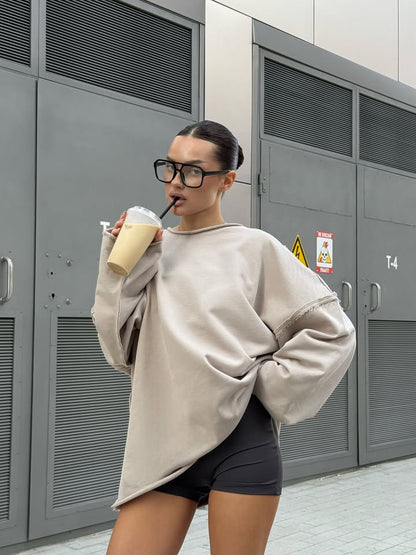 Pull oversized décontracté pour femmes avec des accents tendance Chic und Stil