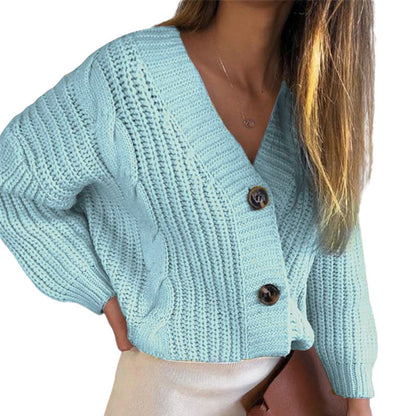 Dames cardigan avec décolleté en V plongeant et boutons décoratifs Chic und Stil