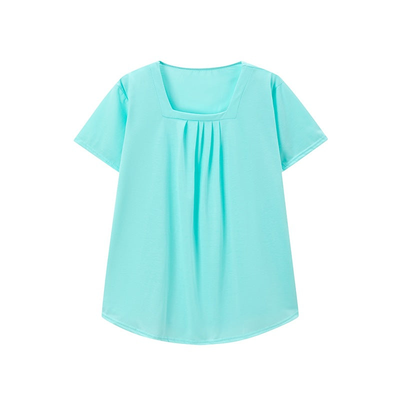 Tunique à encolure carrée plissée pour femmes Chic und Stil
