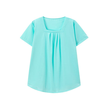 Tunique à encolure carrée plissée pour femmes Chic und Stil