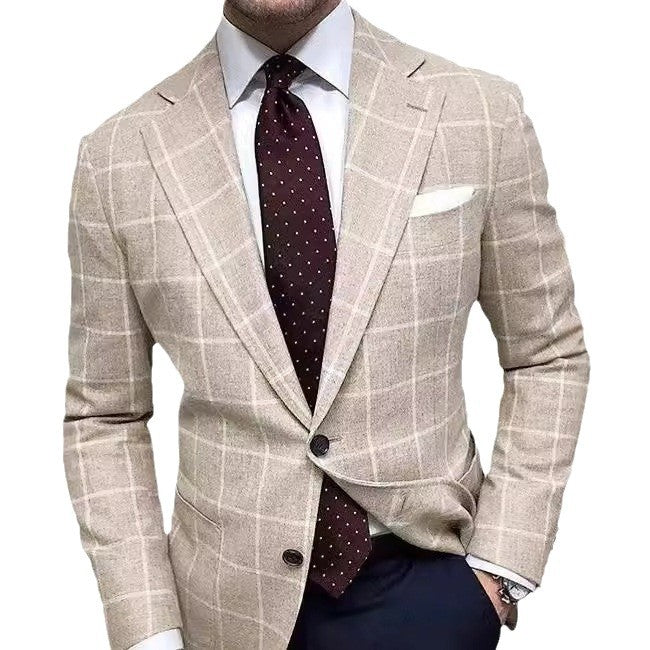 Blazer en lin élégant pour hommes avec coupe slim Chic und Stil