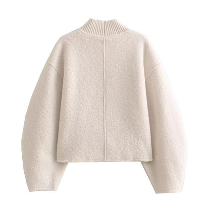 Pull en grosse maille pour femmes à col montant Chic und Stil