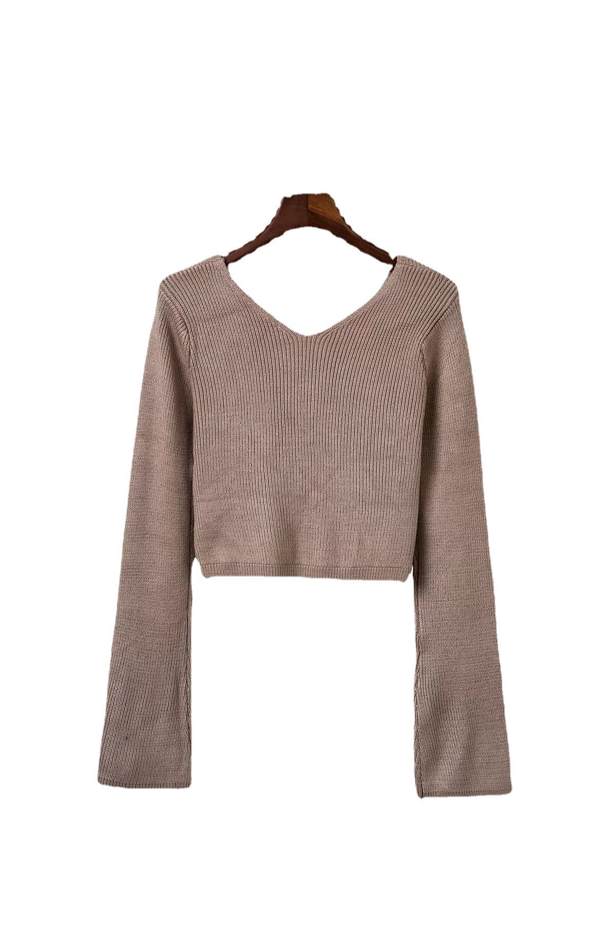 Pull élégant pour femmes, cropped, avec décolleté profond et jupe ajustée Chic und Stil