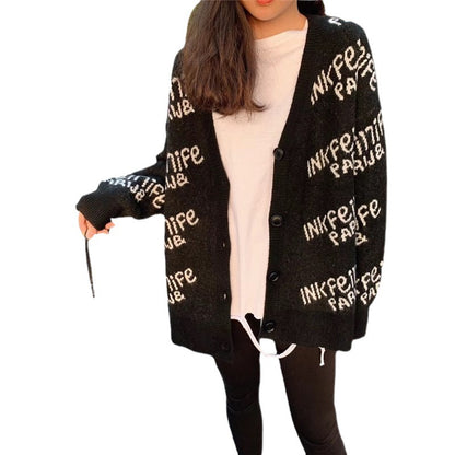 Dames cardigan en tricot douillet avec design logo unique Chic und Stil