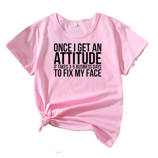 Dames Casual Attitude Statement T-shirt Chic und Stil