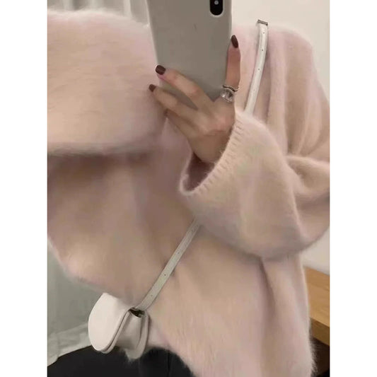 Pull en tricot surdimensionné luxueux pour femmes Chic und Stil