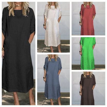 Robe maxi décontractée avec poches pour femmes Chic und Stil