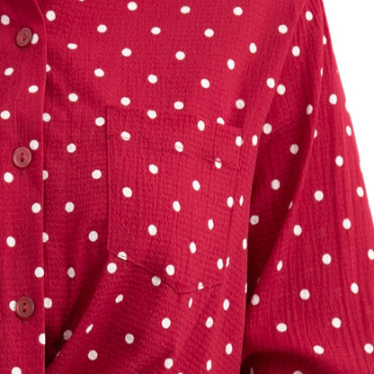 Chemisier à manches courtes pour femmes avec motif à pois Chic und Stil