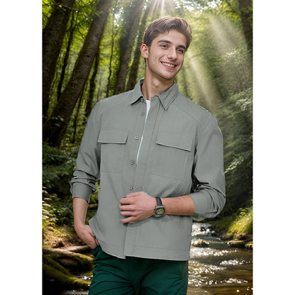 Chemise de camping polyvalente pour hommes avec poches pratiques et propriétés respirantes Chic und Stil
