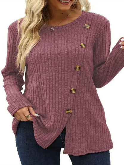 Pull en tricot pour femmes avec détails en boutons Chic und Stil