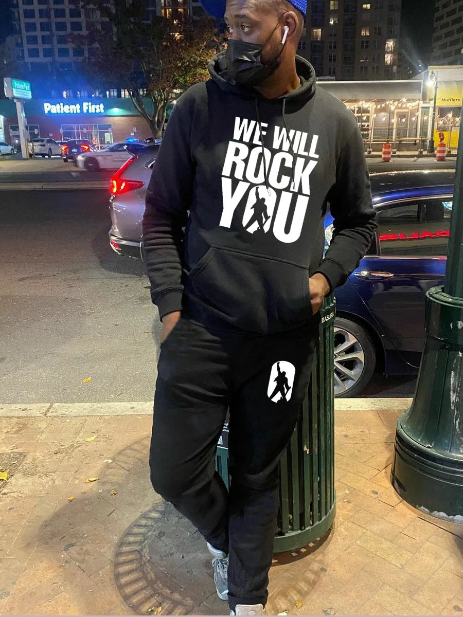 Men's Hoodie and Jogging Pants Set with Powerful Statement Chic and Style