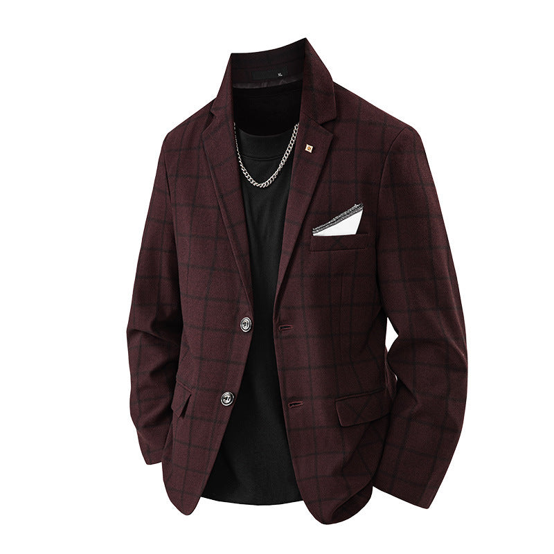 Blazer élégant pour hommes avec un design à carreaux et une fine doublure intérieure Chic und Stil
