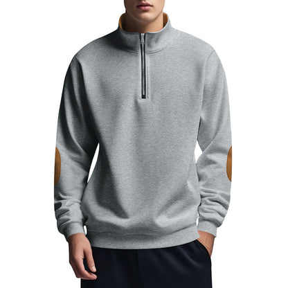 Sporty pullover for men with high collar and zip Chic und Stil
