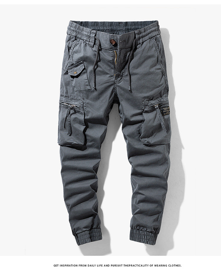 Men's cargo pants with practical side pockets and elastic waistband Chic and Style