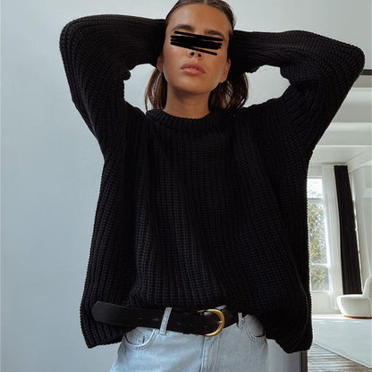 Pull oversized en tricot pour femmes avec motif texturé Chic und Stil
