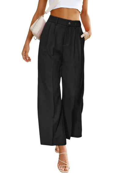 Women's high-waisted wide-leg pants with pleats and elegant cut Chic and Style