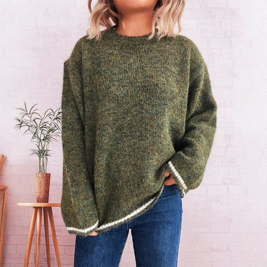 Pull ample décontracté pour femmes avec un design de couleurs bloquées Chic und Stil