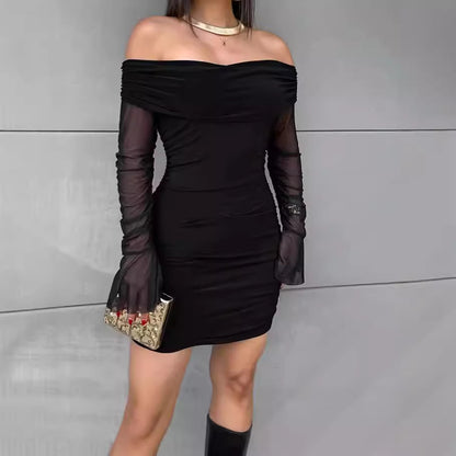Robes mini off-shoulder pour femmes avec des détails élégants en volants Chic und Stil
