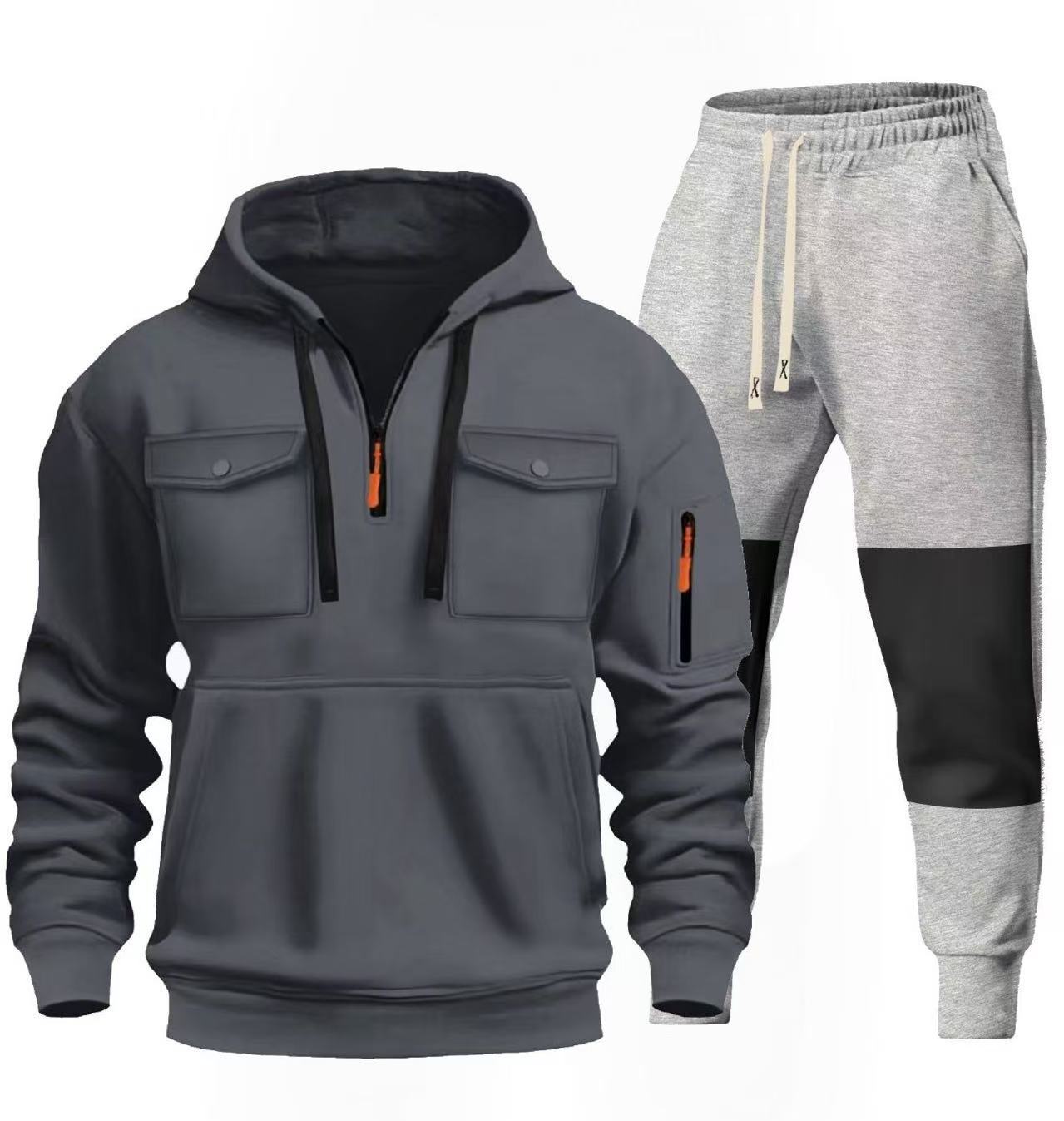 Chic and Style functional sweatshirt and jogger pants set for men
