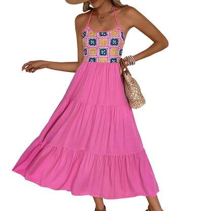 Femme Chic Robe Maxi à volants inspirée du Boho Chic und Stil