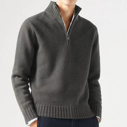 Pull homme avec col haut et fermeture éclair moderne Chic und Stil