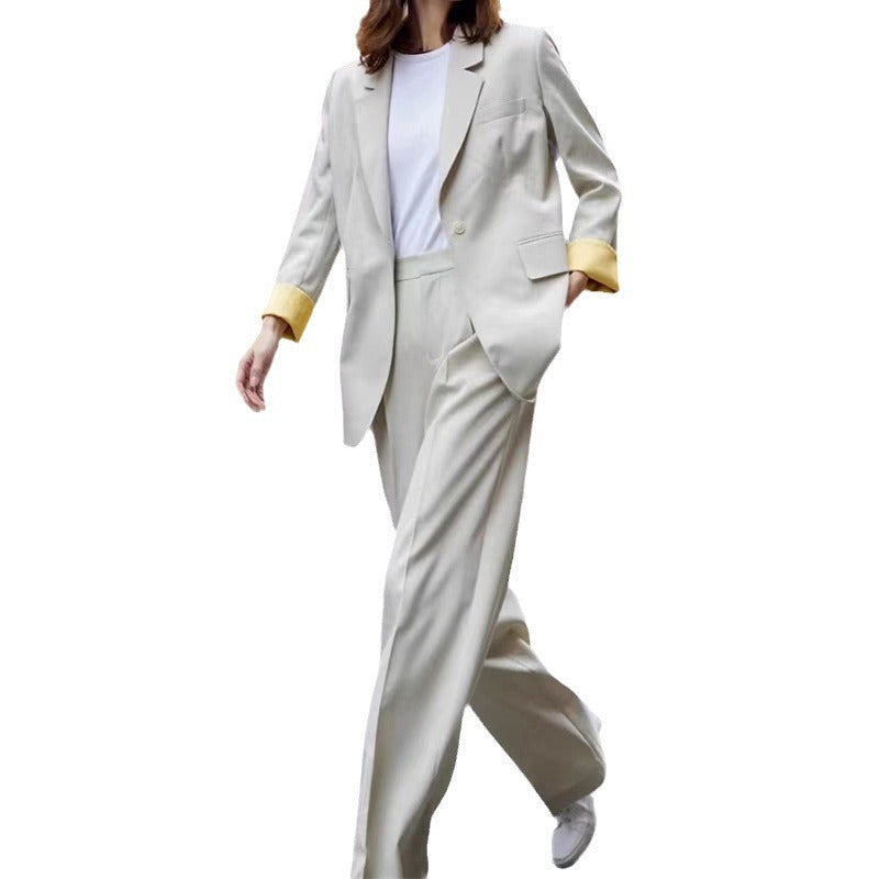 Tailored wide-leg blazer and pants set for women Chic and Style