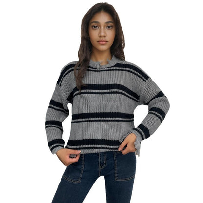 Pull en tricot décontracté pour femmes avec des détails boho et des franges Chic und Stil