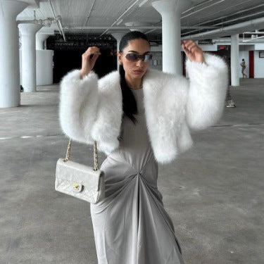 Ladies Premium Fake Fur Chic Bolero Style