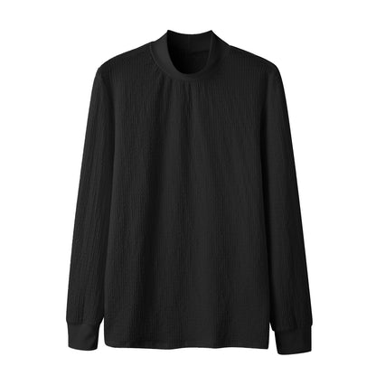 Dames Chemisier élégant à manches longues en tissu texturé et col montant Chic und Stil