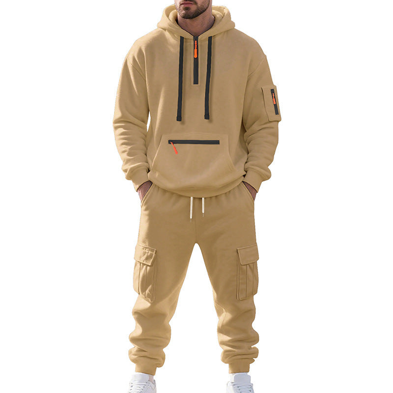 Men's sporty hoodie and cargo pants set Chic and Style