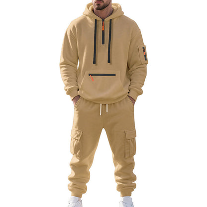 Men's sporty hoodie and cargo pants set Chic and Style
