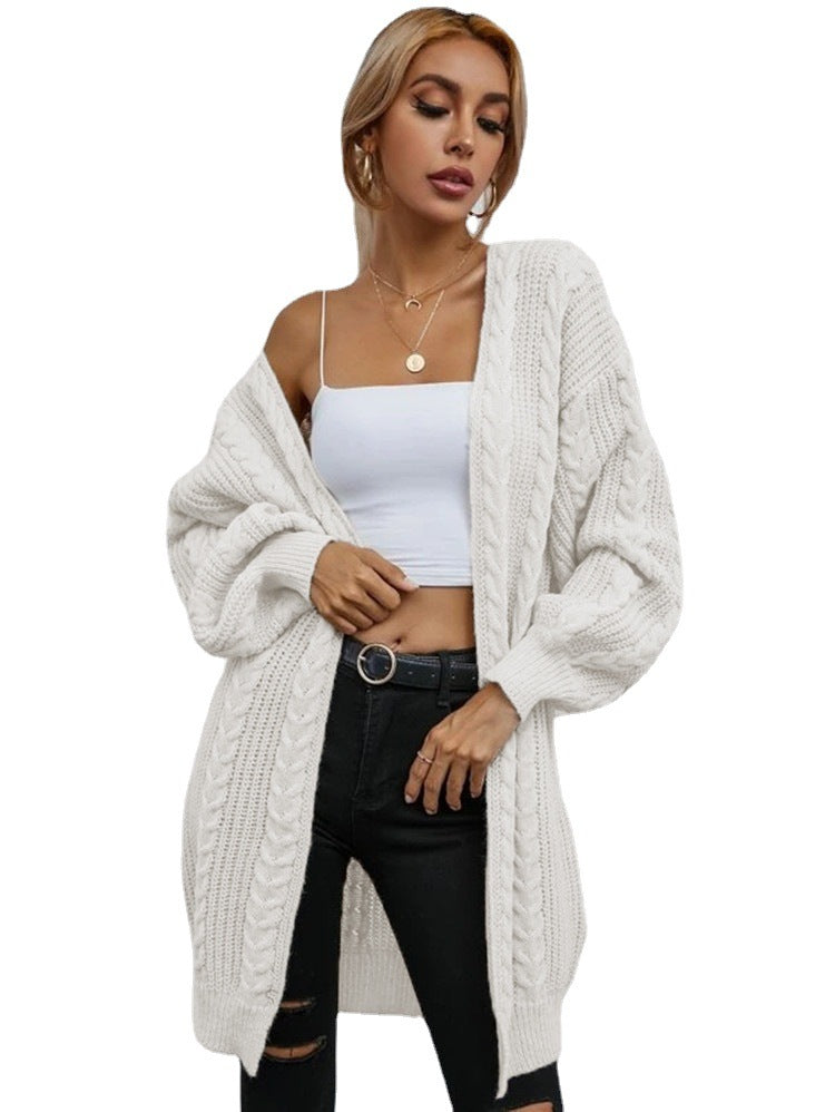 Dames Grand cardigan en tricot avec décolleté en V profond et coupe décontractée Chic und Stil