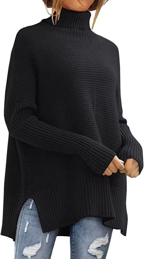 Dames Pull à col roulé confortable Chic und Stil