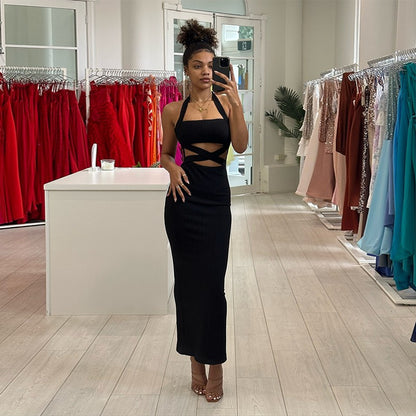 Robe maxi à découpes en rib femme Chic und Stil