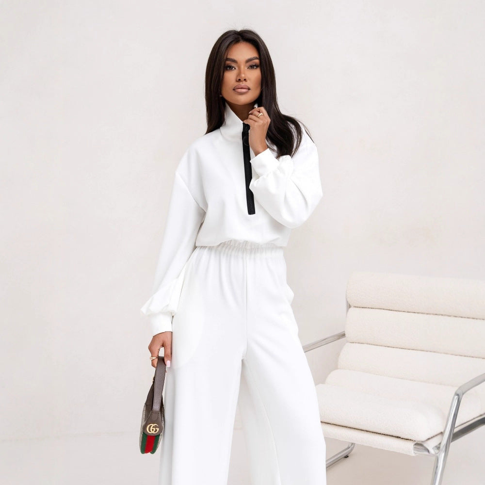 Dames Combinaison tendance avec col montant et fermeture éclair Chic und Stil