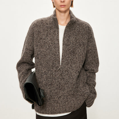 Dames gilet en maille douillette avec décolleté en V et coupe oversize Chic und Stil