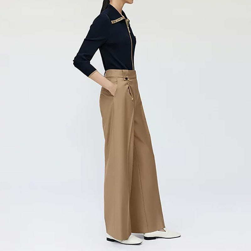Pantalons larges taille haute pour femmes Chic und Stil