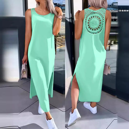 Robe maxi élégante à dos en dentelle Chic und Stil