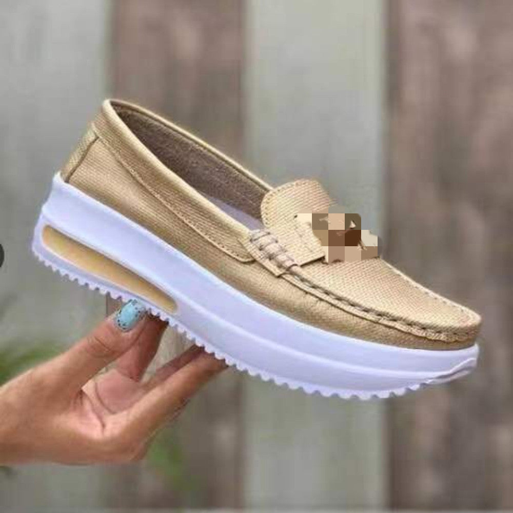 Dames confortables Slip-On mocassins avec semelle compensée Chic und Stil