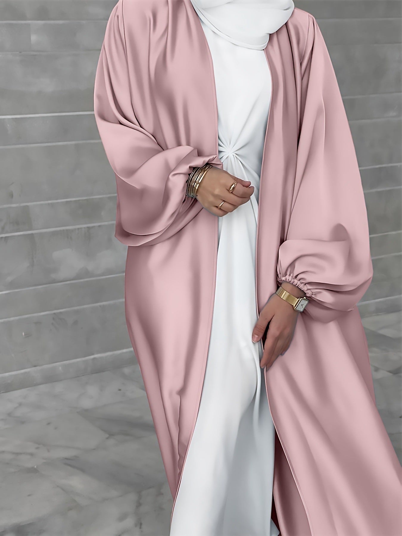 Dames élégant long cardigan en tissu fluide avec une coupe ample Chic und Stil