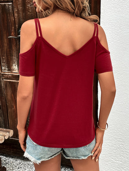 Dames décolleté top avec design sans épaule Chic und Stil