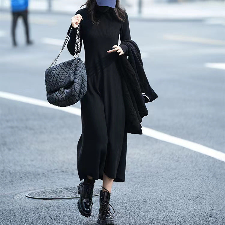 Robe en tricot à manches longues pour dames Chic und Stil